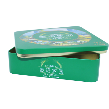 caja de lata mooncake cuadrado