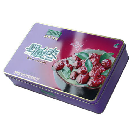 caja de hojalata de almacenamiento azufaifo vacío