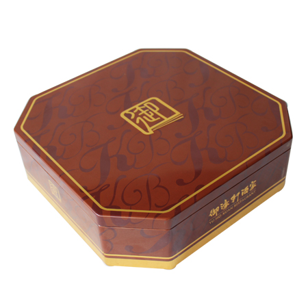 octangon estaño de almacenamiento mooncake