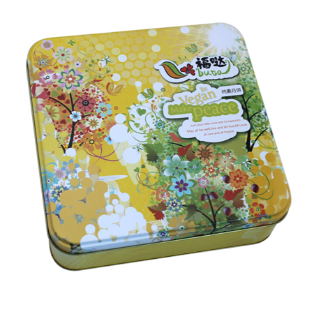 lata de alimentos caja de lata de pastel de luna