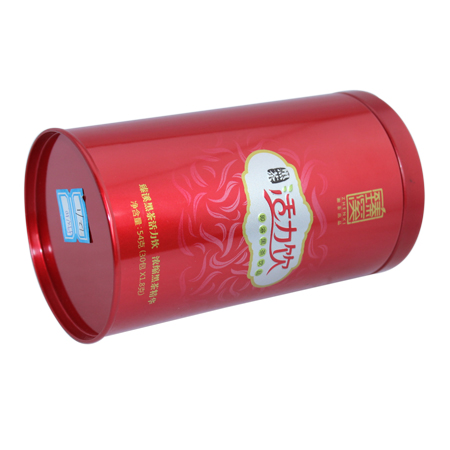 lata redonda té negro lata