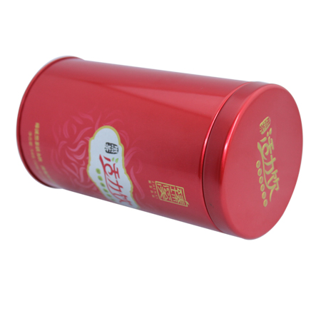 lata redonda té negro lata