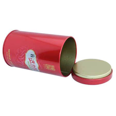 lata redonda té negro lata