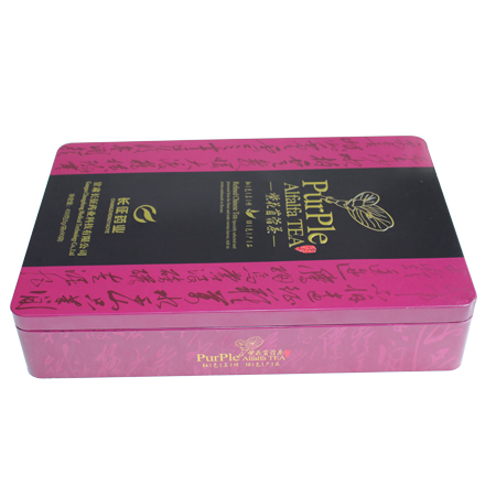 hermética lata de té rectangular