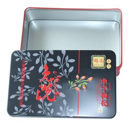 cajas de lata wolfberry rectángulo