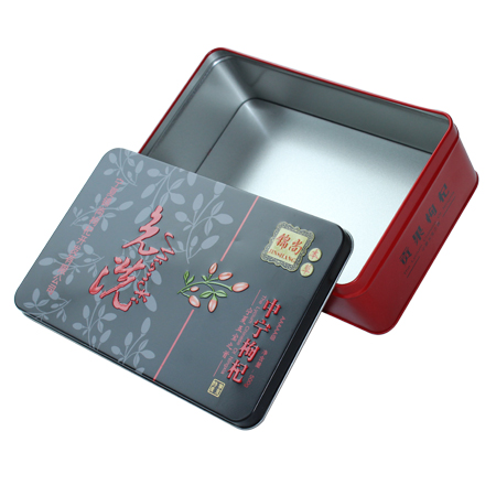 cajas de lata wolfberry rectángulo