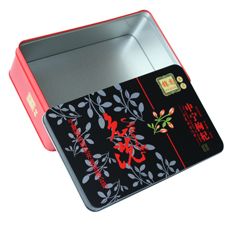 cajas de lata wolfberry rectángulo