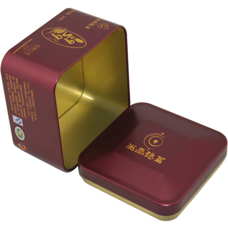 té caja de embalaje del regalo de estaño