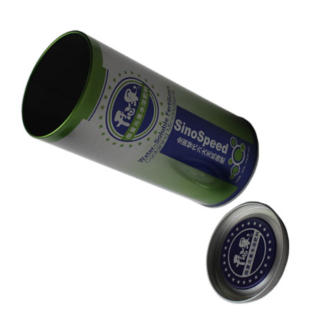 latas paquete de alimentos redondas