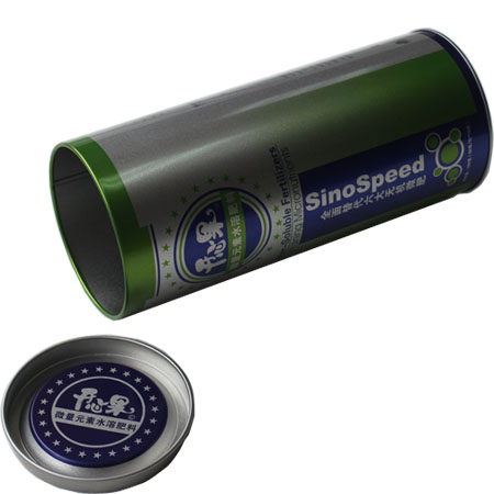 latas paquete de alimentos redondas