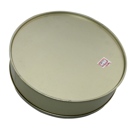 caja de lata de galletas redondo