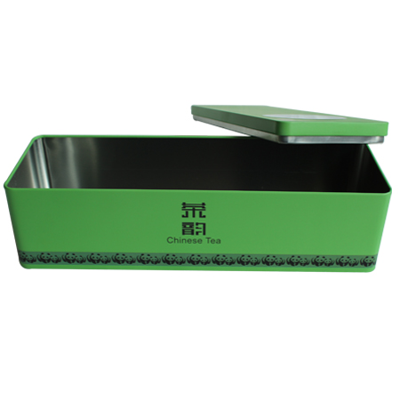 latas de hojalata té rectángulo