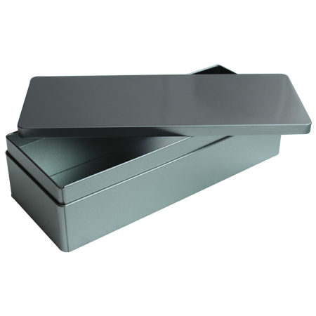 hogar rectangular estaño plata