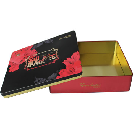 pastel de luna caja de lata vacía