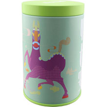 estaño ronda cajas de dulces