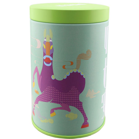 estaño ronda cajas de dulces