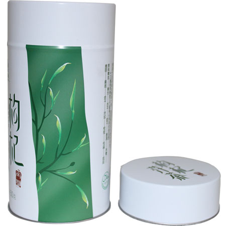 lata de té brote ronda puede