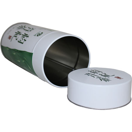 lata de té brote ronda puede