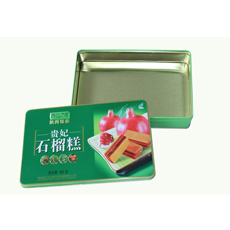 cajas de alimentos de embalaje estaño rectangulares