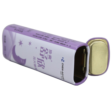 caja de lata de menta rectángulo