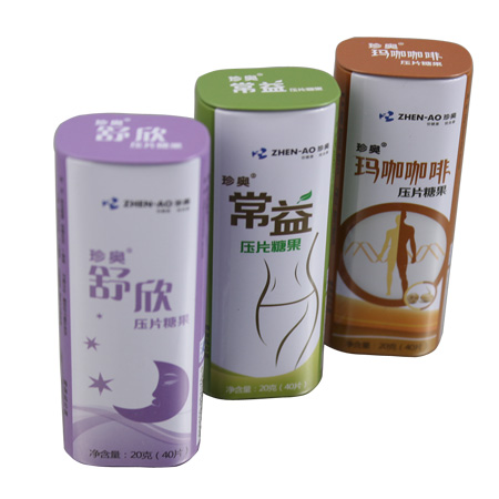 caja de lata de menta rectángulo