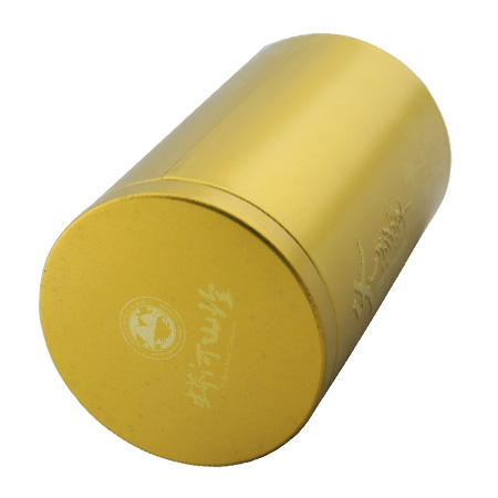 paquete de té redonda lata