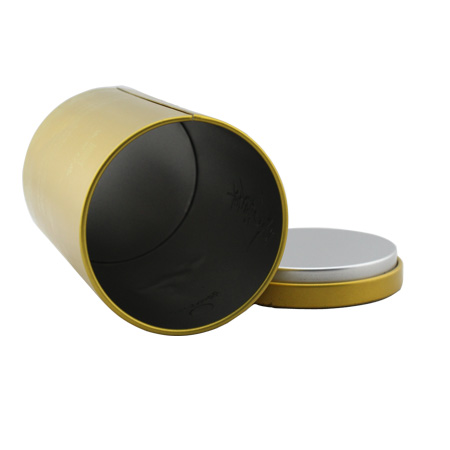 paquete de té redonda lata