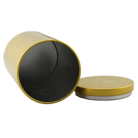 paquete de té redonda lata