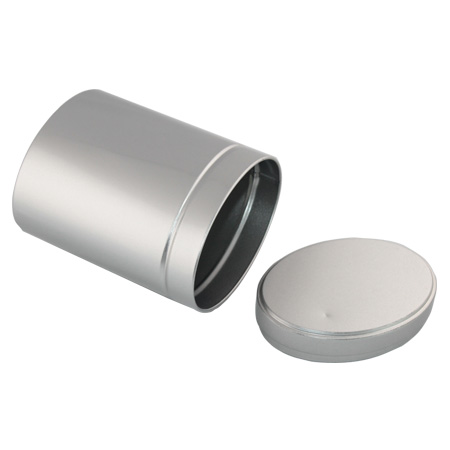 caja de hojalata de almacenamiento té ovalada