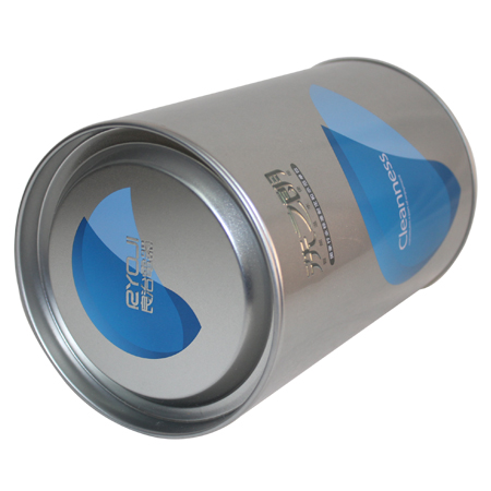 paquete de la caja de lata redonda