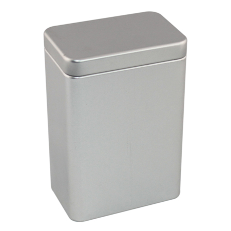 caja metálica rectangular de hojalata