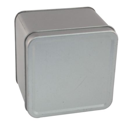 silver square tin boxes