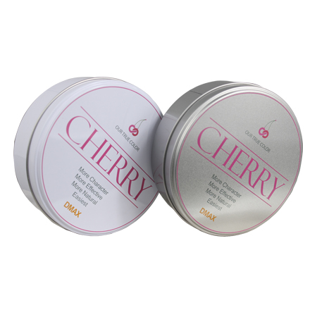 caja de hojalata cereza redonda