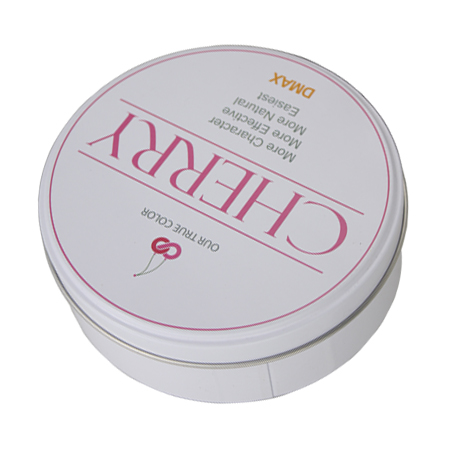 caja de hojalata cereza redonda