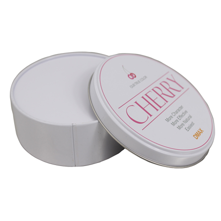 caja de hojalata cereza redonda